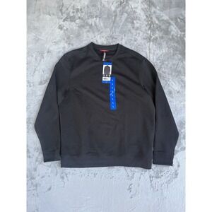 Gerry Textured Crew Pullover Sweatshirt Mens Large Black